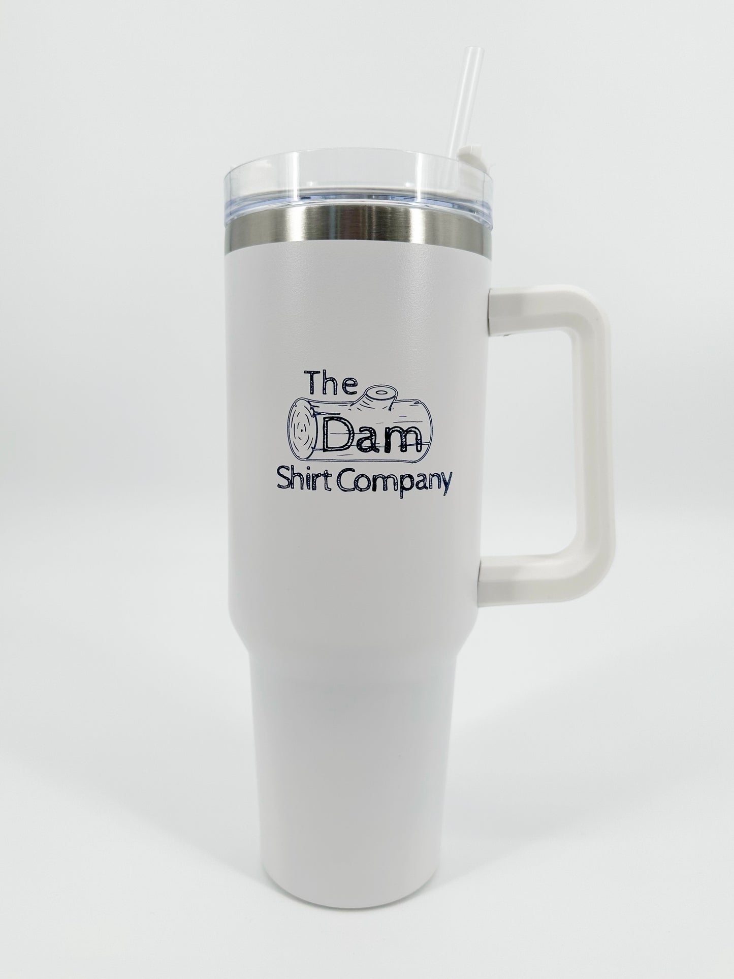 40oz Dam Cup with handle-White