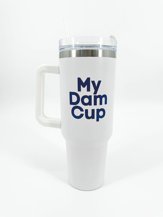 40oz Dam Cup with handle-White